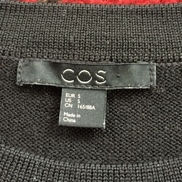 COS 100% Wool Black Sweater Dress S - Picture 6 of 7